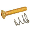 Montreux Single P/U height screws oval head inch Gold (6) No.9585 ピックアップマウントスクリュー