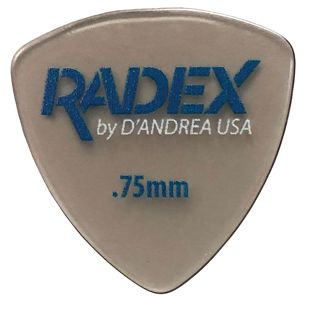 D'Andrea RADEX RDX346 0.75mm ギターピック 6枚入り独自のポリフェニルスルホン素材をダンドレアの研磨技術により丁寧に仕上げられたピック。346 Shape0.75mm厚ピック6枚での販売です。