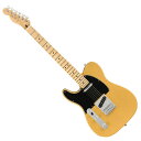 Fender Player Telecaster LH MN Butterscotch Blonde レフティ エレキギター大胆かつ革新的で無骨なPlayer Telecaster LHは、正真正銘のピュアなフェンダーといえます。フィーリングとスタイル、そして最も大切なサウンドの三拍子が揃ったギターで、囁きから泣きのサウンドまで思いのままです。さまざまな音楽に対応する多様性を持ち、激しいギグにも耐える丈夫さを備えた馬車馬で、音楽的ビジョンを実現するための頼もしい相棒になってくれます。伝統を重んじながら革新的なスピリットを維持するPlayerシリーズのシングルコイルTelecasterピックアップのペアが、モダンなエッジを効かせたクリスピーでアーティキュレートな本格的フェンダートーンを実現します。スムーズなフィニッシュで弾きやすい“モダンC”シェイプのメイプルネックは、あらゆるプレイスタイルにフィットします。モダンな9.5インチラジアスのフィンガーボードに打ち込まれたミディアムジャンボフレットは22フレットに拡張され、さまざまな音楽的表現を可能としています。Telecasterの伝統的なトゥワング＆バイトに加え、ストリングスルーボディのブリッジにベントスティールのサドルを採用し、正確なイントネーションと永遠に鳴り続けるサスティーンを実現します。さらに、マスターボリュームとトーンコントロール、バレルチップ付きの3Wayピックアップスイッチ、3層ピックガード、シンセティックボーンナット、デュアルウィングストリングツリー、シールドチューニングマシン、“F”の刻印が入った4ボルトのネックプレートが、リアルなフェンダーを象徴しています。耐久性が高くプレイヤーのどのような要求にも応えるギターを求めるなら、Player Telecaster LHが最適です。【SPECIFICATIONS】ボディ：Alderボディフィニッシュ：Gloss Polyesterボディシェイプ：Telecasterネック：Mapleネックフィニッシュ：Satin Urethane Finish on Back, Gloss Urethane Finish on Frontネックシェイプ：Modern "C"スケール：25.5" (648 mm)フィンガーボード：Mapleフィンガーボードラジアス：9.5" (241 mm)フレットナンバー：22Frets Size：Medium Jumboナット：Synthetic Boneナット幅：1.650" (42 mm)ポジションインレイ：Black Dotsトラスロッド：Standardトラスロッドレンチ：3/16" Hex (Allen)ブリッジピックアップ：Player Series Alnico 5 Tele Single-Coilネックピックアップ：Player Series Alnico 5 Tele Single-Coilコントロール：Master Volume, Master Toneピックアップスイッチ：3-Position Blade: Position 1. Bridge Pickup, Position 2. Bridge and Neck Pickups, Position 3. Neck Pickupピックアップコンフィギュレーション：SSブリッジ：6-Saddle String-Through-Body Tele with Block Steel Saddlesハードウェアフィニッシュ：Nickel/Chromeチューニングマシーン：Standard Cast/Sealedピックガード：3-Ply Parchmentコントロールノブ：Knurled Flat-Topストリング：Fender USA, NPS, (.009-.042 Gauges)カラー：Butterscotch Blonde