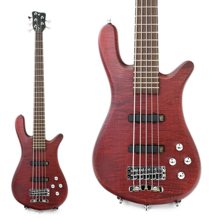 WARWICK Streamer LX 5st Burgundy Red Transparent Satin Maple Top German Pro Team Built 5弦エレキベース