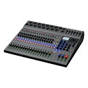 ZOOM LIVETRAK L-20 MTR デジタルミキサー USBオーディオインターフェイススリーピースも、大編成バンドもLiveTrak L-20 20-Track Live Mixer / Recorder主な特長デジタルオーディオミキサー・モノラル16チャンネル、ステレオ2チャンネルの合計20チャンネルの入力・EIN -128 dBuの超低ノイズフロア、最大入力ゲイン+60 dBの高品位なマイクプリアンプ・48Vファンタム電源を供給可能（1〜4ch、5〜8ch、9〜12ch、13〜16chごと）・ギター／ベースなどの楽器入力に対応するHi-Zスイッチ（1〜2ch）・接続した機器の入力信号を26 dB減衰させるPADスイッチ（3〜16ch）・演奏者一人ひとりに異なるミックスを送れる6系統のモニターアウト・マスターおよび6 系統のモニターを切り替えられる、オペレーター用ヘッドフォン出力・3バンドEQ（MIDは中心周波数可変のセミパラメトリック方式）・カットオフ周波数を調整できるローカットフィルタ・2系統、全20種類のセンドリターン・エフェクト・各モノチャンネルに、独立した1ノブタイプのコンプレッサーを搭載・最大9種類のミキサー設定を保存できるシーンメモリ機能・60mmストロークのチャンネルフェーダー・視認性の良い12セグメントLEDレベルメーター・無償アプリ『L-20 Control』で、iPad からリモートコントロール・（別売Bluetoothアダプタ「BTA-1」が別途必要）マルチトラックレコーダー機能・最大22トラックの同時録音、20トラックの同時再生・最高24ビット／96kHzのハイレゾ音質で、SDカードにレコーディング・ミックスダウン、オーバーダビング、パンチイン／アウト録音・外部USBメモリに録音データの書き出し／読み込みが可能・メモ録音およびトークバックが可能な内蔵スレートマイク・プリカウントおよびタップテンポ設定可能なメトロノーム機能・入力音をトリガーにして録音を開始するオートレコード機能・2秒前にさかのぼって録音できるプリレコード機能・任意の位置へロケートできるマーカーを最大99個まで登録可能・別売フットスイッチ（FS01）で、レコーダーの再生／停止、パンチイン／アウト、内蔵エフェクトのミュート操作が可能USBオーディオ・インターフェース機能・最大22チャンネルの入力、最大4チャンネルの出力・最高24ビット／48kHzのオーディオ品質・マルチトラックレコーダー機能との同時使用が可能・USB2.0ポートを搭載するMac、Windowsに対応・クラスコンプライアントモードでiOSデバイスにも対応（Apple Lightning - USBカメラアダプタが別途必要）・コンピュータのジッタに影響されないアシンクロナス（非同期）転送システムを採用20チャンネルの本格的なライブミキサーに、マルチトラックレコーダー機能、22イン／4アウトのUSBオーディオ・インターフェース機能も統合。各演奏者の好みのミックスバランスを送れる6系統のモニターアウトは、ヘッドフォンだけでなくフロアモニターにも出力可能。パーカッション、ホーン、コーラスを加えた大編成バンドにも対応する『LiveTrak L-20』新登場。ライブ仕様の20チャンネルLiveTrak『L-20』は、プレイヤーの多い大編成バンドのミキシングにも対応します。モノラル16チャンネル＋ステレオ2チャンネル、合計20チャンネルのインプットを備え、全チャンネルに3バンドEQ、ローカット、フェイズ、2系統のセンドエフェクトを装備。モノラルチャンネルには、EIN -128 dBuの超低ノイズフロア／+60dBの最大入力ゲインを実現した高品位なマイクプリアンプを搭載し、独立したコンプレッサーも内蔵。また、最大9つのミキサー設定を保存するシーンメモリ機能も搭載しています。22トラック同時録音最高24ビット／96 kHz（*）のWAVフォーマットで、全20トラック＋マスターミックス（L/R）の同時レコーディングが可能。フェーダー通過前の信号を録音するため、ミキシング操作の影響を受けずに各トラックの音をSDカードに記録できます。ミックスダウン、オーバーダビング、パンチイン／アウト録音が行えるほか、録音データをパソコンに移してDAWソフトでさらに本格的なオーディオ編集を行うことも可能です。*96kHzサンプリング選択時は、エフェクト、EQ、オーバーダブ、マスタートラック、オーディオ・インターフェース機能が使用できません。また、MONITOR OUT A〜Fから個別のミックスバランスを出力できません。6系統の独立モニター演奏者一人ひとりのニーズに合わせた好みのミックスバランスを作って供給できる、6系統のモニターアウトを装備。PHONES／SPEAKER切替スイッチを備え、演奏者のヘッドフォンまたはステージ用フロアモニター（通称：コロガシ）に出力することができます。PA用モニターもLiveTrak『L-20』には、マスターおよび6系統のサブミックスを切り替えてモニターできる、ミキシングオペレーター専用のヘッドフォンアウトも装備。各ミックスバランスを容易にチェックでき、必要に応じて素早く調整することができます。USBオーディオ本体内蔵のSD カードに録音しながら、同時に22イン／4アウトのUSBオーディオ・インターフェースとしても利用可能。コンピューターのジッタに影響されないアシンクロナス（非同期）転送システムを採用し、最高48kHzのサンプリングレートで、全20チャンネルの入力とマスターフェーダー通過後の信号をDAWに録音することができます。また、パソコンからの再生信号をステレオチャンネルに割り当てることもでき、バックトラックに合わせた同期演奏を行ったり、演奏者のヘッドフォンにクリックガイドを送ることも可能です。iOSデバイスとも接続（*）できるクラスコンプライアントモードにも対応しています。 *Apple Lightning - USBカメラアダプタが別途必要です。iPadでミックスLiveTrak『L-20』はワイアレスコントロール（*）に対応し、無償のiOSアプリでフェーダーレベルやモード切替、シーン、EQ、エフェクトセンド／リターン、パラメーターなど本体上のほとんどの操作をリモートコントロールできます。エフェクトライブラリやシーンライブラリの管理もiOSデバイスで行えます。画面表示は大型モニターアウト＋ミニトランスポートまたはミニモニターアウト＋拡張トランスポートコントロールのいずれかを選べます。* 別売Bluetoothアダプタ（BTA-1）が別途必要。見通しの良い室内で10 mまで通信できます。アクセサリL-20パッケージには、以下のものが同梱されています。・ACアダプタ（AD-19）・USB2.0ケーブル・クイックガイド別売アクセサリ・ラックマウント・アダプタ（RKL-12）・Bluetoothアダプタ（BTA-1）・フットスイッチ（FS01）Specs入出力チャンネル数入力:モノラル（MIC／LINE）: 16 ステレオ（LINE）: 2出力:MASTER OUT: 1 MONITOR OUT: 6PHONES : 1入力モノラル （MIC／LINE）:XLR／TRS コンボジャック（XLR:2番HOT TRS:TIPホット）入力ゲインPAD OFF: +16 〜 +60 dBPAD ON: −10 〜 +34 dBHi-Z ON: +6 〜 +50 dB入力インピーダンスXLR: 3 kΩTRS: 10kΩ / 1 MΩ (Hi-Z機能 ON)最大入力レベルPAD OFF: 0 dBu (＠ 0 dBFS)PAD ON: +26 dBu (＠ 0 dBFS)ファンタム電源+48 Vステレオ（LINE）:TSフォンジャック／RCAピン （アンバランス）最大入力レベル: +14 dBu出力MASTER OUT:XLRジャック （バランス）最大出力レベル: +14.5 dBu出力インピーダンス: 100 ΩMONITOR OUT A 〜 F（バランス出力時、MONITOR SPEAKER接続想定）:TRSフォンジャック（バランス）最大出力レベル: +14.5 dBu出力インピーダンス: 100 ΩMONITOR OUT A 〜 F（アンバランス出力時、PHONES接続想定）:標準ステレオフォンジャック最大出力レベル: 42 mW + 42 mW ＠60 Ω出力インピーダンス: 100 ΩPHONES:標準ステレオフォンジャック最大出力レベル: 42 mW + 42 mW ＠60 Ω出力インピーダンス: 100 ΩバスMASTER:1MONITOR:6SEND EFX:2チャンネルストリップCOMP: LOW CUT:40 〜 600 Hz, 12dB/OCTEQ:HIGH: 10 kHz、± 15 dB、シェルビングMID: 100 Hz-8 kHz、±15 dB、ピーキングLOW: 100 Hz、± 15 dB、シェルビングPHASE: センドエフェクト20タイプEFX1Hall 1 (リバーブ)Hall 2 (リバーブ)Room 1 (リバーブ)Plate (リバーブ)Church (リバーブ)DrumAmb (リバーブ)GateRev (リバーブ)Vocal 1 (ディレイ + ホールリバーブ)Vocal 2 (ディレイ + モノラルリバーブ)Vocal 3 (ディレイ + プレートリバーブ)EFX2Hall 3 (リバーブ)Room 2 (リバーブ)Spring (リバーブ)Delay (ディレイ)Analog (ディレイ)P-P Dly (ディレイ)Vocal 4 (ディレイ + ルームリバーブ)Chorus 1 (ステレオコーラス)Chorus 2 (モノラルコーラス)Cho+Dly（コーラス + ディレイ）レコーダー最大同時録音トラック数:22トラック（20チャンネル＋ステレオマスター）@44.1／48／96 kHzサンプリング最大同時再生トラック数:20トラック録音フォーマット:ビット長：16／24ビットサンプリング周波数：44.1／48／96 kHzモノラル／ステレオ、WAVフォーマット記録メディア:SDHC規格対応カード 4 GB 〜32 GB（Class10以上）SDXC規格対応カード 64 GB 〜 512 GB（Class10以上）オーディオ・インターフェースチャンネル数:入力：22チャンネル出力：4チャンネルビット長:24ビットサンプリング周波数:44.1／48 kHzインターフェース:USB 2.0オーディオ・インターフェース動作環境Windows:OS: Windows 7 SP1以降 / 8.1 / 10 (32bit, 64bit)CPU: Intel Core i3以上*USB: USB 3.0 / 2.0*** Atom、Celeron、PentinumシリーズおよびAMD製CPUは動作保証外** Intel製チップセット内蔵のUSBホストコントローラーのみ対応、USBハブ・拡張カードでの使用は動作保証外Mac:OS: Mac OS X 10.11 / 10.12 / 10.13CPU: Intel Core i3以上USB: USB 3.0 / 2.0** USBハブ・拡張カードでの使用は動作保証外iPhone / iPad:OS: iOS 9 / 10 / 11* Apple Lightning-USBカメラアダプタが別途必要カードリーダークラス:マスストレージクラス　USB2.0 High SpeedUSB HOSTクラス:USB 2.0 High Speedサンプリング周波数:44.1/48/96 kHz周波数特性:-1.0 dB: 20 Hz 〜 20 kHz @44.1 kHzサンプリング-3.0 dB: 20 Hz 〜 40 kHz @96 kHzサンプリング入力換算ノイズ:EIN -128 dB（IHF-A） @+60 dB、150 Ω入力（実測）レベルメーター:12セグメントディスプレイ:バックライト付きLCD （128 x 64ドット）電源:ACアダプタ：DC12V／2A（AD-19）消費電力:最大24W外形寸法:445 mm (W) x 388.4 mm (D) x 82.6 mm (H)重量（本体のみ）:3.71 kg