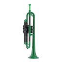 【2/15エントリーで最大P20倍】 pInstruments PTRUMPET PTRUMPET1G Green プラスチック製トランペット