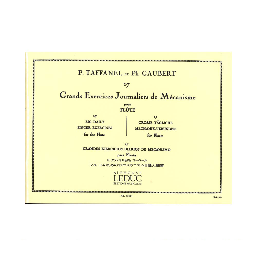 タファネル＆ゴーベール フルートのための17のメカニズム日課大練習 ルデュック社ライセンス版 ヤマハミュージックメディア