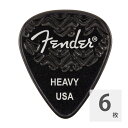 フェンダー ギターピック 6枚 セット ヘビー 351 Shape Wavelength Celluloid Picks Black Fender