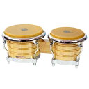 LP LP201AX-2 Generation II Bongos ボンゴLP Generation II ボンゴは世界中のトップ・パーカッショニストに使われています。窯で乾燥したSiam Oak材で使用して作られ、他のボンゴに比べてよりハイトーンがはっきり鳴ります。生皮成形のヘッドで、 標準的な7-1/4″ と 8-5/8″ の組み合わせです。LP ウッドボンゴは、サルサプレーヤーがボンゴを床に落としてプレーするスタイルのために、ボンゴシェルにクラックが入らないように、バッキングプレートで補強されています。直径 5/16″ のチューニングラグはアルミダイキャスト低部との組み合わせシェルを演奏しやすく包んでいます。リムは、トラディショナルなリムとLP Comfort Curve II リムの2タイプがあり、それぞれゴールドとクロム仕上げがあります。LP201AX-2：LP Generation II Wood BongosComfort Curve II RimsNatural Finish, Chrome