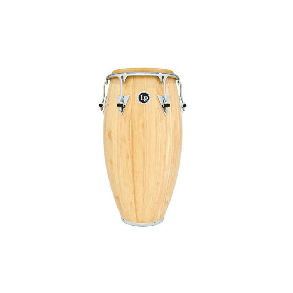 LP LP522X-AWC Classic Model Wood Congas コンガLPクラシックコンガは、LPによって初めて紹介されたウッドコンガです。選別され窯で乾燥させたSiam Oak材を使用し暖かなトーンを得て、その形状によって中高域にレンジを伸ばしています。高さは30″です。シェルの上部内側と金具の部分はファイバーグラスで補強されており、LP Comfort Curve II リム、直径 5/16″のチューニングラグ、LP Heart Side Platesによる補強、ナチュラルな生皮成形のヘッド、ProCare シェルプロテクターが採用されています。LP522X-AWC：LP Classic Model 11″ QuintoAWC=Natural Finish, Chrome