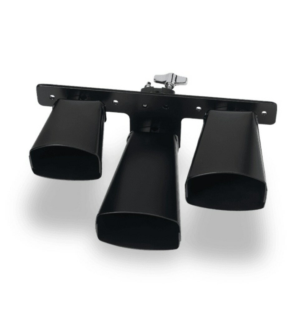 LP LP570HTB Giovanni Melody Bells カウベルセットGiovanni Hidalgo のアイデアで製作された3つのピッチを組み合わせたカウベルセットです。3色カラーと黒一色があり、それぞれハイピッチとローピッチのセットがあります。 LP570HTB：ハイピッチ、黒一色
