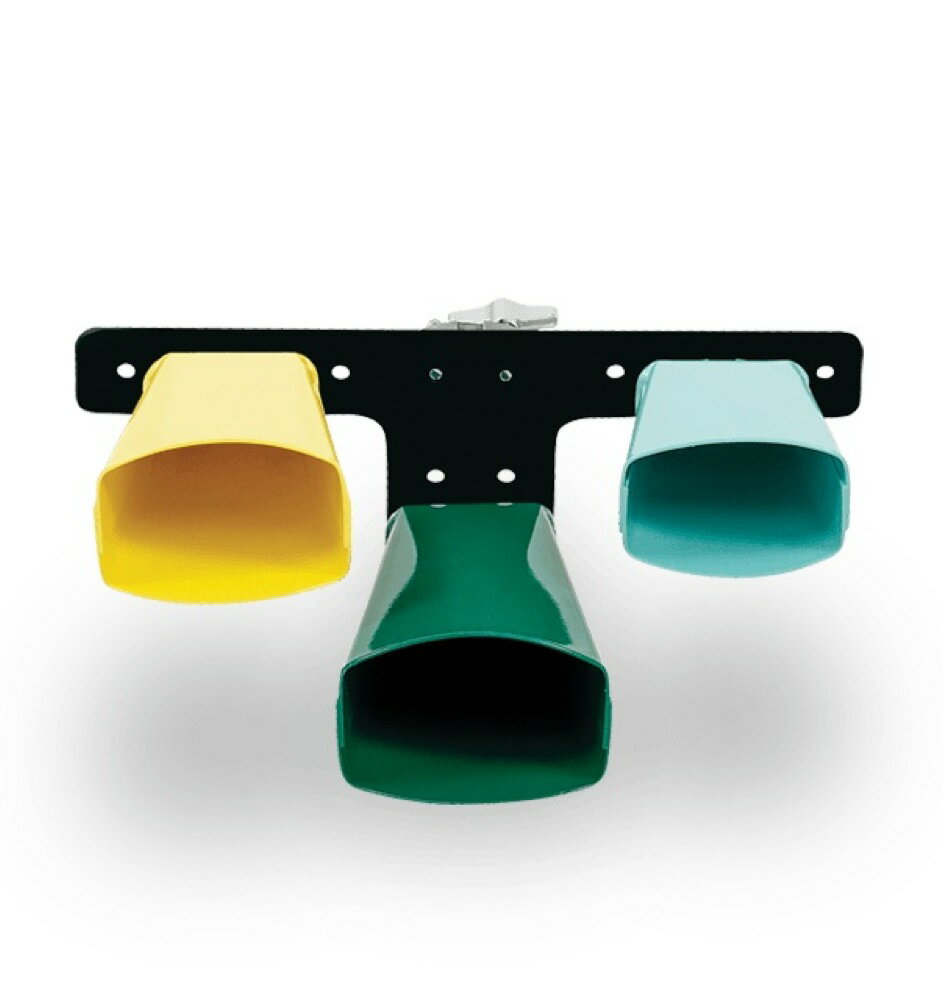 LP LP570HTC Giovanni Melody Bells カウベルセットGiovanni Hidalgo のアイデアで製作された3つのピッチを組み合わせたカウベルセットです。3色カラーと黒一色があり、それぞれハイピッチとローピッチのセットがあります。 LP570HTC：ハイピッチ、カラー3色