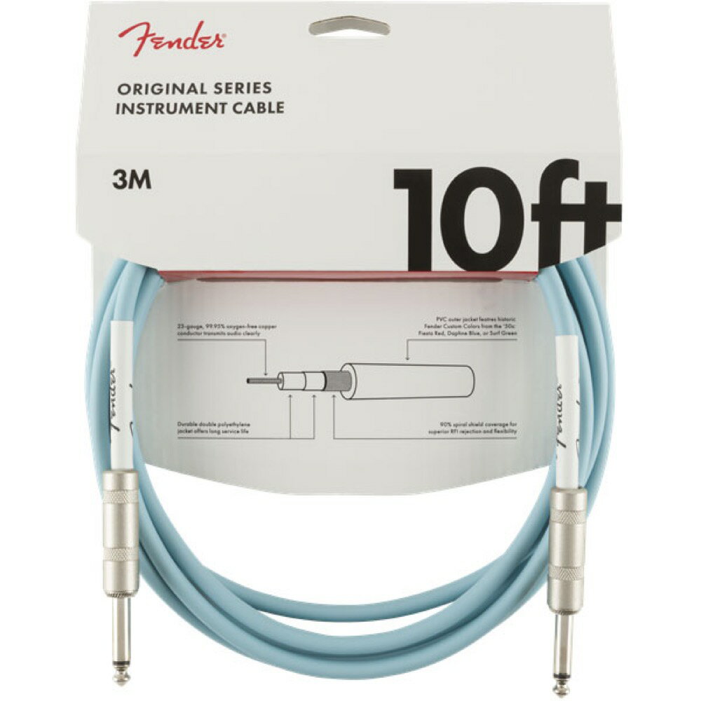 ギター シールド フェンダー Fender Original Series Instrument Cable SS 10' DBL ギターケーブル