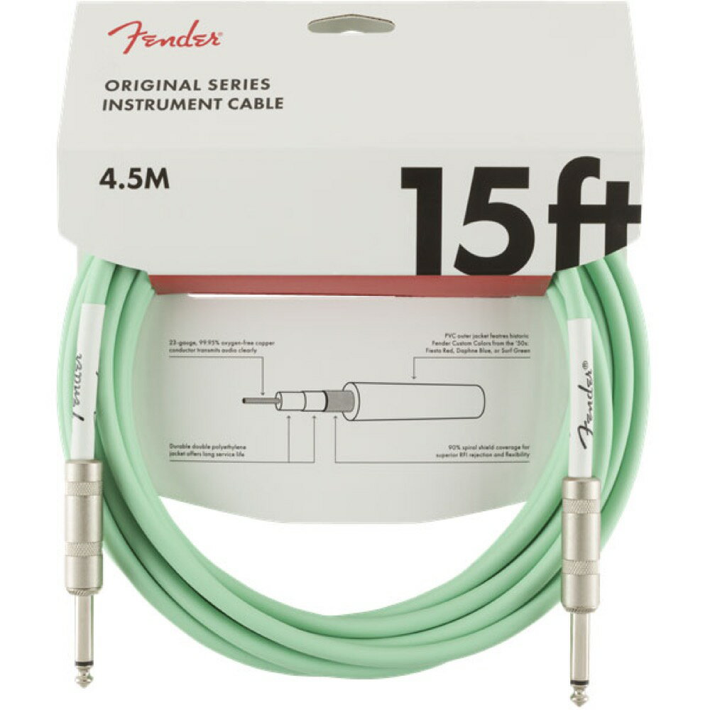   ե Fender Original Series Instrument Cable SS 15' SFG ֥