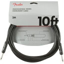 フェンダー Fender Professional Series Instrument Cable SS 10' Black ギターケーブル