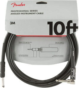 ギター シールド フェンダー Fender Professional Series Instrument Cable SL 10' Black ギターケーブル