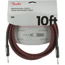 フェンダー Fender Professional Series Instrument Cable SS 10' Red Tweed ギターケーブル