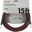 ギター シールド フェンダー Fender Professional Series Instrument Cable SS 15 039 Red Tweed ギターケーブル