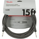 フェンダー Fender Professional Series Instrument Cable SS 15 039 Gray Tweed ギターケーブル