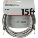 フェンダー Fender Professional Series Instrument Cable SS 15 039 White Tweed ギターケーブル