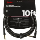 ギター シールド フェンダー Fender Deluxe Series Instrument Cables SL 10 039 Black Tweed ギターケーブル