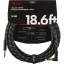 ギター シールド フェンダー Fender Deluxe Series Instrument Cables SL 18.6' Black Tweed ギターケーブル