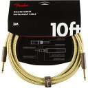 ギター シールド フェンダー Fender Deluxe Series Instrument Cables SS 10 039 Tweed ギターケーブル