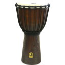 TOCA TODJ-10EM Origins Series Carved Djembe 10 EA MTR ジャンベ自然の恵みを大切にし環境に配慮した植林のマホガニー材を使用。厳選されたゴートスキンヘッドとトラディショナルなロープチューニングを採用。ボディ内部を、粗く螺旋状に加工することで引き締まったサウンドを生み出します。母なる地球をイメージした神秘的なデザインも魅力の一つとなっております。【SIZE】ヘッドサイズ：10インチ高さ：20インチカラー：Earth Mother