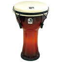 TOCA SFDMX-9AFS Freestyle Mechanically Tuned Djembe 9 AF SNST ジャンベフリースタイル・ジャンベは軽量で強度が高い合成樹脂を使用。プレイヤーのアクティブなパフォーマンスに最適。現代のミュージックシーンに合わせたフリースタイルなジャンベ。ゴートスキンヘッド採用モデルは本格的な深みの有るクリアなトーンが特徴的。調整可能なメカニカルチューンは安定した音色をキープします。新しく、広大なアフリカの日没をイメージした「アフリカンサンセット」が仲間入り。【SIZE】ヘッドサイズ：9インチ高さ：16-1/2インチカラー：African Sunset