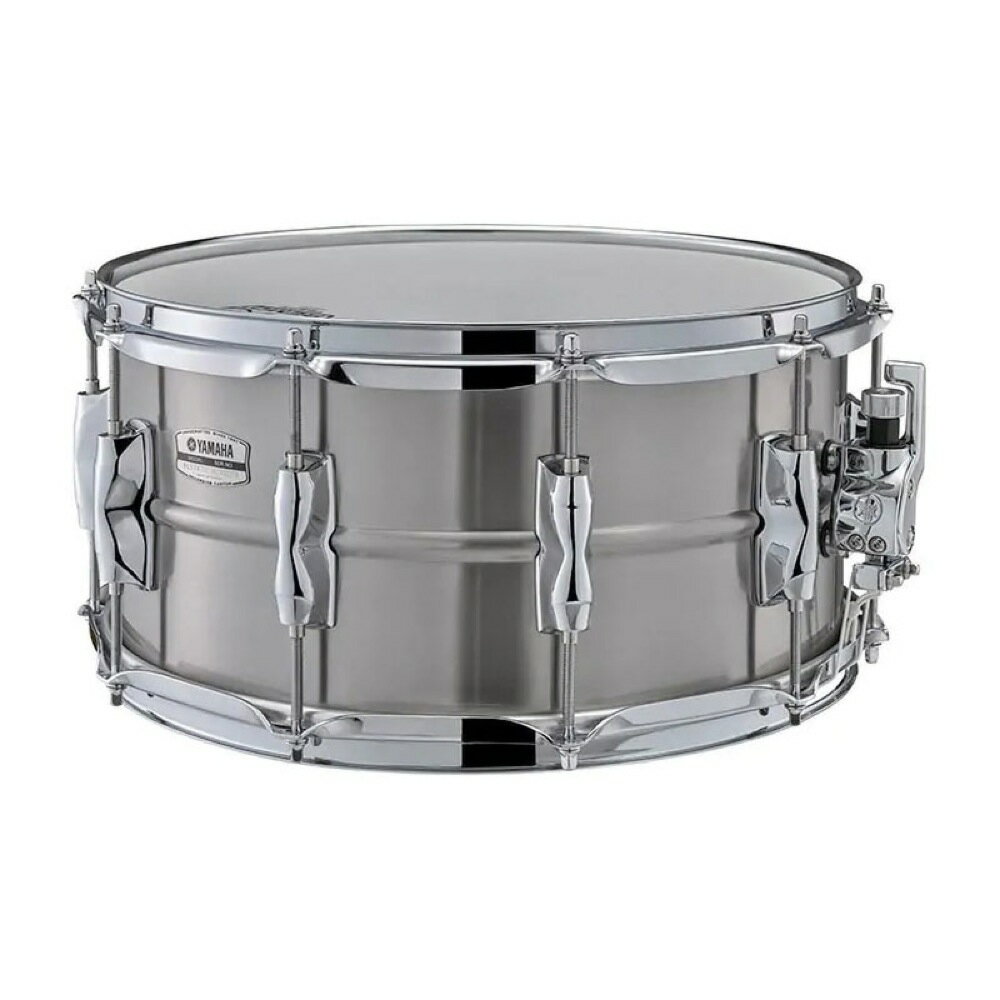 ヤマハ YAMAHA RLS1470 スネアドラムRecording Custom Stainless Steel Snare Drums 14"×7" ステンレススティールシェルのスネアドラムです。深胴ならではの音圧・パワー感が、プレイヤーを奮い立たせます。14"×7"の深胴モデルには、パワー感あるサウンドに合う25本ワイヤーを採用しています。スティーブ・ガッド氏の要望により、全モデルのシェル中央部の絞りを独創的なアウトビード（凸型）デザインにしました。従来のメタルシェル胴スネアに比べ、オープンな鳴りを実現。明快且つパワー感あるサウンドを保ちながら、音量、シェルの共振を快適にコントロールし、幅広いサウンドメイクが可能です。ライブカスタム、アブソルートハイブリッドメイプルにも採用されている堅牢性と操作性を両立したQタイプストレイナーを搭載。オンオフ時の高い安定感、スネアの交換や演奏中の調整もスムースに行えます。【主な仕様】●フープ：・モデル：ダイナフープ・材質：スティール(2.3mm)●ラグ：・種類：ワンピースラグ・ボルト数：10●シェル：・厚さ：1.2mm・材質：ステンレススティール・シェルエッジ角：45°/R1.5●ストレイナー：・Rサイド：Qタイプ・Lサイド：DC3タイプ●ヘッド：・トップ：レモ・アンバサダーコーテッド・ボトム：レモ・アンバサダースネア●スネア：・材質：ハイカーボンスティールワイヤー(25本)/ショートタイプ・スネアベッド深さ：2.4mm