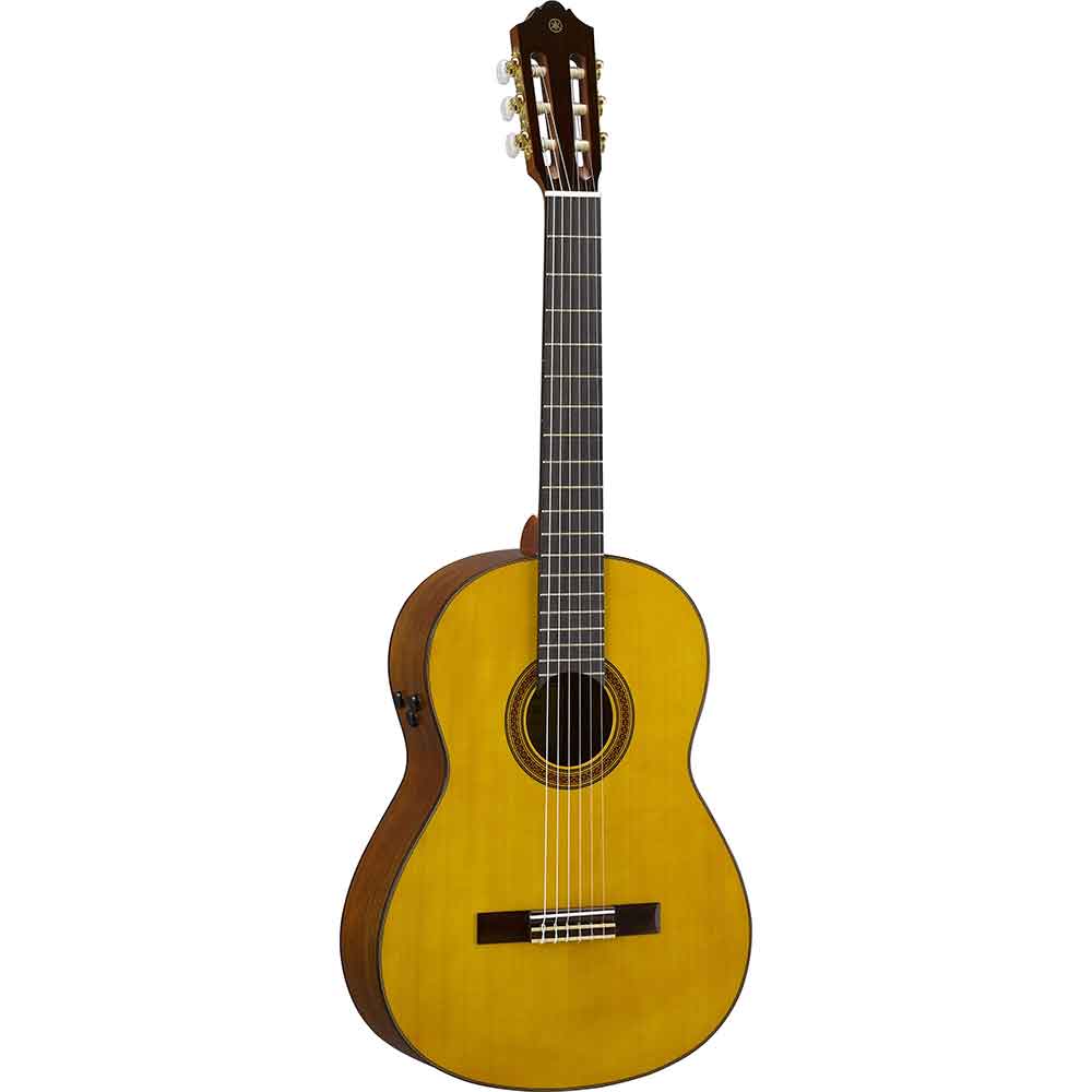 ヤマハ YAMAHA CG-TA トランスアコースティックギター エレガットギターアンプに繋がなくても、ギターの生音にリバーブ、コーラス等のエフェクトをかけた演奏ができるトランスアコースティックギター。クラシックギターの演奏に親しまれている方にも違和感のないノンカッタウェイ仕様を採用。繊細なタッチや音のニュアンスによって多彩な音色を表現するナイロン弦サウンドにエフェクトをかけることで、これまでにない演奏体験が楽しめます。いつまでも弾いていたいギタリストの気持ちに寄り添う1本です。・アンプやエフェクターを繋ぐことなく、ギター本体から響く高音質リバーブ、コーラスエフェクトサウンド・クラシックギターに「TransAcoustic」技術を融合・ノンカッタウェイ仕様を採用・豊かな鳴りと高い演奏性を実現【特徴】●アクチュエーター：デジタル技術を使った機能を持ちながら、発音はアコースティックの方式で行うヤマハ独自の技術「TransAcoustic」を搭載。電気信号に変換された弦振動は、エフェクトをかけた状態で、裏板の内側に設置されたアクチュエーター（加振器）に伝えられます。トランスアコースティックギターの心臓部とも言えるアクチュエーターで、リバーブやコーラスといったエフェクト信号を振動に変換してギター全体に伝える構造を実現。アンプやスピーカーを繋がずに、ギター本体でエフェクター音を発することが可能になりました。●シンプル＆コンパクト設計のコントロール部：3つのシンプルなツマミにより、エフェクト及びラインアウトの音量レベルを調節可能。操作ツマミは、小型化設計を施しボディ内部に装着。音に影響を与えるボディ加工を最小限にとどめることで、ギター本体が持つ生鳴りを十分に引き出します。・コーラスコントロール・リバーブコントロール（Room/Hall）・TAスイッチ/ラインアウトボリュームコントロール**TAスイッチを長押し(0.3秒間）することにより、TA機能を引き出せます。*LINE OUTジャック接続時には、本体のエフェクトとアウトプットのエフェクトのボリューム調整が同時に可能になります。*リバーブタイプは、ツマミの12時地点にて、自動的に切り替わります。●新デザイン電池ボックス：新しくデザインされた電池ボックスは、シンプルな形状を施し側板部では無くエンドピンジャック横に搭載。これにより、ギターボディホール内への干渉を最小限に抑え、ギターの生音に与える影響を極限までおさえました。アンプやPA機器に繋ぎエレクトリックアコースティックギターとして演奏ができる仕様となっています。【主な仕様】・胴型：クラシックタイプ・弦長：650mm・胴長：490mm・全長：995mm・胴幅（最大幅）：370mm・胴厚：94-100mm・指板幅（上駒部/胴接合部）：52mm/62mm・表板：スプルース単板・裏板：オバンコール・側板：オバンコール・棹：ナトー・指板：ローズウッド・下駒：ローズウッド・下駒枕：ユリア樹脂・上駒：ユリア樹脂・塗装：ナチュラル グロス仕上げ・ネック：マット仕上げ・ピックアップシステム：SYSTEM70 トランス アコースティック・コントローラー：リバーブ/コーラス/トランスアコースティックスイッチ/ラインアウトボリューム・弦：高音弦:ハイテンション弦 / 低音弦:グランドコンサート弦(S10)・付属品：ソフトケース