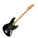 Squier Classic Vibe '70s Jazz Bass BLK MN エレキベースClassic Vibe ‘70s Jazz Bassは、70年代Jazz Bassの仕様に準じたモデルです。優れたプレイアビリティを誇り、二重設計のアルニコシングルコイルピックアップによって、用途が広く、ダイナミックなトーンを備えています。演奏しやすい滑らかな9.5インチラジアスの指板と、スリムなフレット、プロファイルされた快適なC型のネック形状を採用。スロットバレルサドル付きのヴィンテージスタイルブリッジを搭載しています。このクラシックなSquierモデルは、70年代のヘッドストックデカール、ニッケルメッキのハードウェア、伝統的で滑らかな、ヴィンテージ色の光沢のあるネック仕上げを採用しています。【スペック】モデルネーム：Classic Vibe '70s Jazz Bass, Maple Fingerboard, Blackカラー：Blackボディ：Poplarボディフィニッシュ：Gloss Polyurethaneボディシェイプ：Jazz Bassネック：Mapleネックフィニッシュ：Tinted Gloss Urethaneネックシェイプ："C" Shapeスケール：34" (864 mm)フィンガーボード：Mapleフィンガーボードラジアス：9.5" (241 mm)フレットナンバー：20Frets Size：Narrow Tallナット：Boneナット幅：1.5" (38.1 mm)ポジションインレイ：Black Blockトラスロッド：Head Adjustブリッジピックアップ：Fender Designed Alnico Single-Coilネックピックアップ：Fender Designed Alnico Single-Coilコントロール：Volume 1. (Middle Pickup), Volume 2. (Bridge Pickup), Master Toneピックアップスイッチ：Noneピックアップコンフィギュレーション：SSブリッジ：4-Saddle Vintage-Styleハードウェアフィニッシュ：Nickelチューニングマシーン：Vintage-Styleピックガード：3-Ply Blackコントロールノブ：Black Plasticストリング：NPS, .045-.105 Gauges