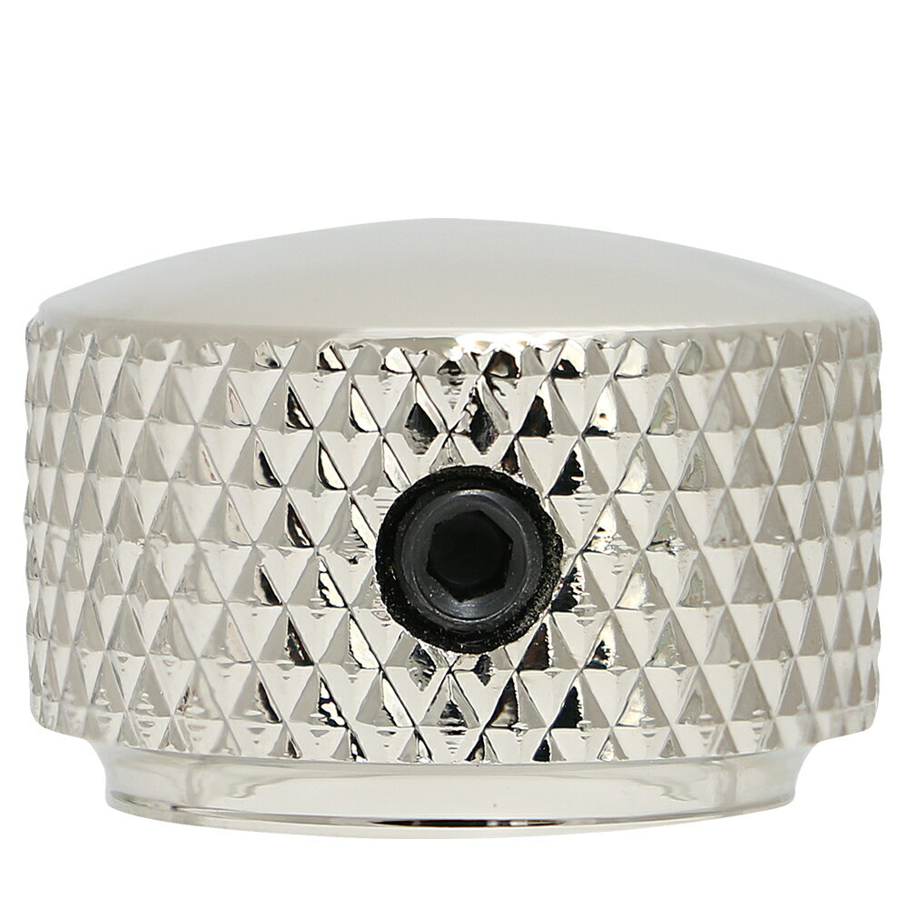 goldo KBG22N メタルノブ ニッケル※ギターパーツの取り扱いには、相応の技術と知識が必要になります。自己責任にて、取り扱い可能な方のみ、ご検討下さい。個人的に取り付け時に起こった、楽器及びパーツの破損・損傷等につきましては当店は保証出来ません。あらかじめご了承下さい。コントロールノブ側面の1カ所を削り込んであり、視覚、感触の両面でコントロールポジションを確認できます。・Goldo デラックスメタルノブ・φ22mm × 15mm・ニッケル※取り付けに、2.0mmの六角レンチが必要です。