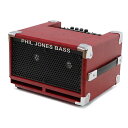 PHIL JONES BASS BASS CUB 2 RED 小型ベースアンプ コンボ PJB フィルジョーンズベース ベースカブ2軽く、小さく、自宅でも本物のベースサウンド。ベストセラーの BassCUB に、ニューモデルが登場。最大の特徴は、シルバーキャップが目立つ新スピーカー。ロックプレイヤーなど、より多くのベーシストにアピールする、ワイドレンジでパンチのあるサウンドを再生します。スピーカーグリルは最近の PJB 製品に採用されているメタルグリル。見た目にも力強さを強調したスタイルになっています。Bass CUB ならではの独立 2 チャンネル入力、AUX サブ入力、リミッター、XLR イン＆アウトなどの 魅力は継承し、あらゆるシーンで使えるマルチなベース・アンプです。・出力：110 W (RMS)・スピーカー：2 x 5" PJBシルバーキャップSP・EQ：3-Band EQ (Treble, Mid, Bass) ...各チャンネル・インプット：　2 Input (Phone/MIC, Phone)　2-Channel seperate Preamp,　(Ch1 : mic/hi/low select SW, Level, Treble, Middle, Bass),　(Ch2 : mute/hi/low select SW, Level, Treble, Middle, Bass), AUX In (Level)・アウトプット：Headphone Out, Tuner Out, Line Out, XLR Balanced Out w/Grnd Lift・その他：Master Volumex1、Input Gain Volume x 2（各チャンネル）, Limmiter On/Off, Level・電源：100/240ボルトAC・本体サイズ：305(W) x 275(D) x 198(H)mm・重量：7.0 Kg