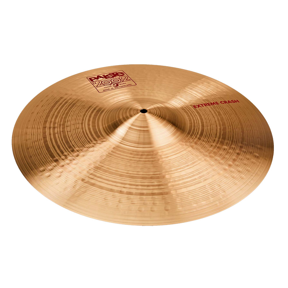 PAISTE 2002 Extreme Crash 19インチ クラッシュシンバルSizes：19"Weight：heavyVolume：loud to very loudStick Sound：fairly washyIntensity：livelySustain：longBell Character：integrated
