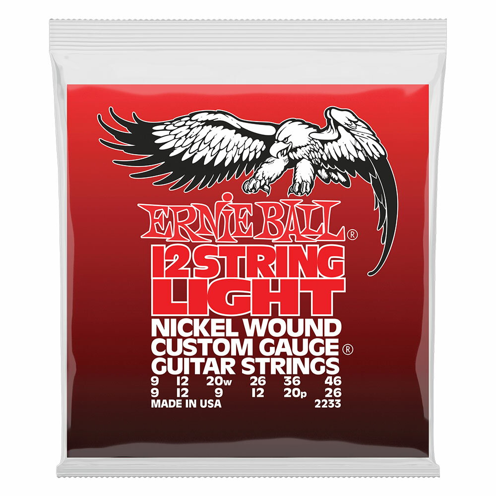 ˡܡ ERNIE BALL 2233 Light 12-String Nickel Wound 9-46 Gauge 쥭