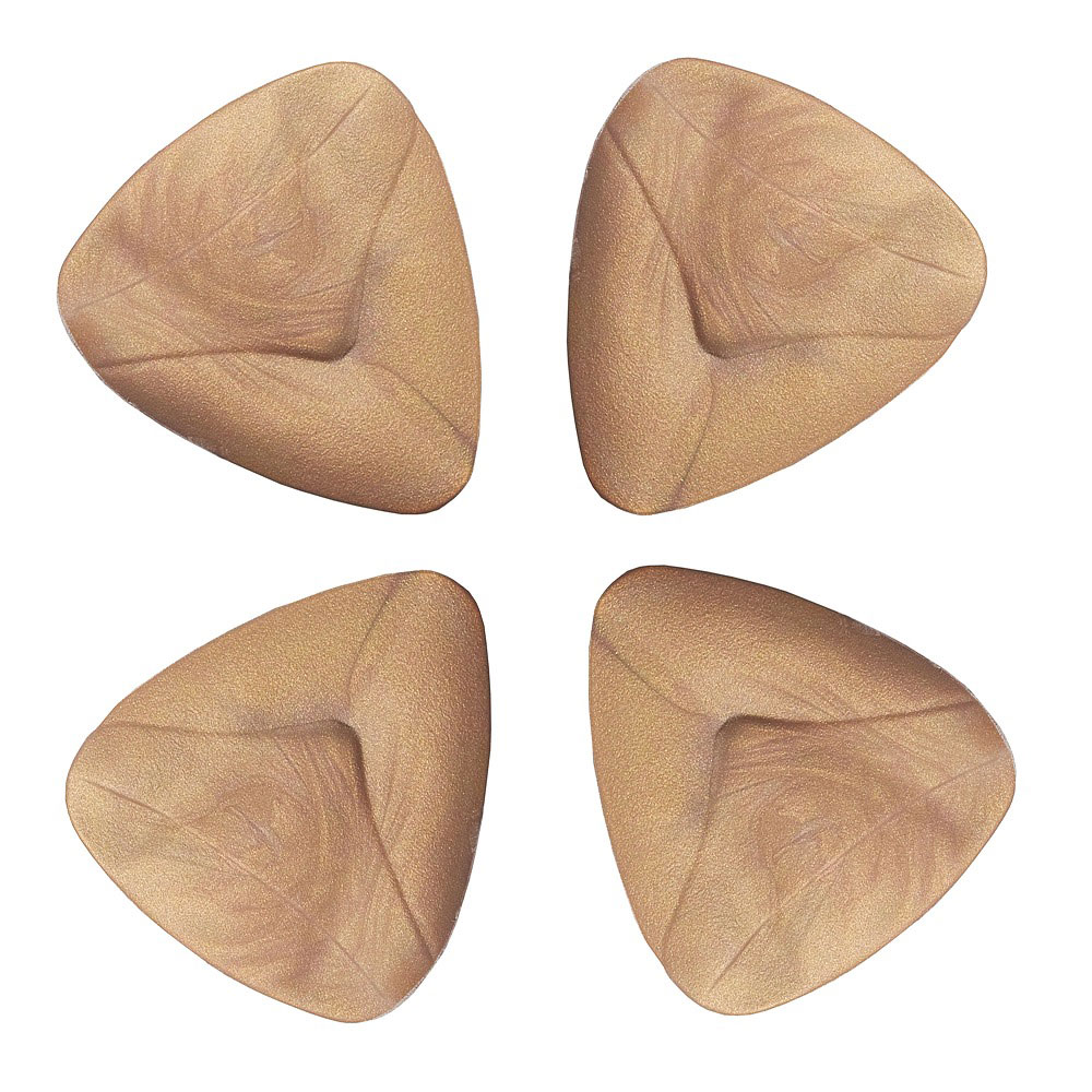 Anatomy of Sound Bikini Power 4-pack bronze Medium flex ギターピック 4枚セット快適なプレイングとデザインを見事に組み合わせたピック。Anatomy of Soundのピックは、世界中の音楽や文化、芸術、自然、デザインなどからインスピレーションを受け、カリフォルニアで新しいギターピックを制作しています。ユニークな3Dデザインのピックを高品質に制作することで、卓越した感触とプレイアビリティを実現しています。大きめのパワーピック、中間的な硬さのミディアムフレックス4枚セットです。【仕様】・シェイプ：Bikini / ティアドロップ・サイズ：Power・4枚入り●独特の形状：Anatomy of Soundのピックは、全て独特の3D形状で、高い演奏性を実現しています。ピックの厚みは最大3mm、先端部は0.8mm程度となっています。●Bikiniピック：ティアドロップシェイプを基本とした形状のピックです。ピックは独特の3D形状で制作され、親指を載せやすい前側と人差し指を固定する溝がついた後ろ側と、表裏で違った形状を取り入れることで高い演奏性を実現しました。●ピックの硬さ：ピックのカラーから一目でピックの硬さが分かるように作られています。・ブロンズは、最も硬いエボニーと最も柔らかいホワイトアラバスターの中間で、最も広く様々なプレイスタイルに合わせて使うことのできるピックとなっています。●ピックのサイズ：大きなサイズでパワフルなコールドプレイやリフ、カッティングに向いたPowerサイズは、先端からの長さが3.5cm程度となり、おにぎり型のピックのような感覚で使うこともできます。