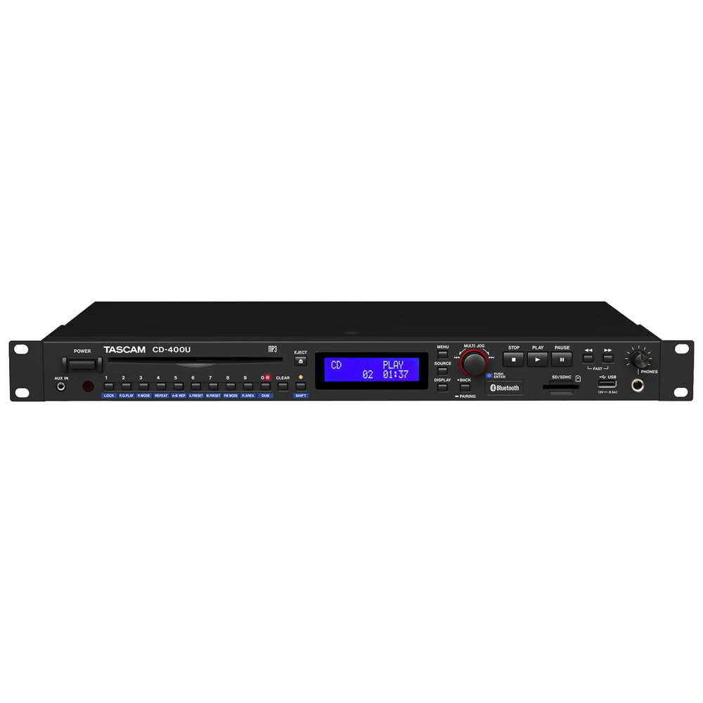 TASCAM CD-400U Bluetooth/AM・FMチューナー搭載 CD/SD/USBプレーヤー