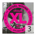 ダダリオ D 039 Addario EXL120 -3D エレキギター弦 3セットパック