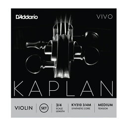 ダダリオ D'Addario KV310 1/4M Kaplan Vivo Violin String Set 1/4 Scale Medium Tension　バイオリン弦セット 1/4スケール