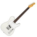 Fender American Ultra Telecaster RW APL エレキギターフェンダーのUSA製ラインナップの新しいフラッグシップとなるUltraシリーズは、卓越したプレイヤー向けのハイエンドスペックを満載しています。ミディアムジャンボフレットを装備した10〜14インチのコンパウンドラジアス指板をフィーチャーした独自Modern Dシェイプネックは、丁寧なエッジのロールオフ加工が施され、ボディとネックヒール部には新たなコンター加工を採用。まるで体の一部に溶け込むような快適な弾き心地を実現しています。Telecasterモデルには新開発のUltra Noiseless Vintage Teleシングルコイルピックアップをネックとブリッジには搭載し、高出力でありながら透明感のある、広いダイナミックレンジを確保したサウンドが得られます。S-1スイッチでパラレル／シリーズのピックアップコンビネーションが切り替えられます。【Spec】Country Of Origin：USボディ：Alderボディフィニッシュ：Gloss Polyurethaneボディシェイプ：Telecasterネック：Mapleネックフィニッシュ：Satin Urethane with Gloss Urethane Headstock Faceネックシェイプ：Modern "D"スケール：25.5" (648 mm)フィンガーボード：Rosewoodフィンガーボードラジアス：10" to 14" Compound Radius (254 mm to 355.6 mm)フレットナンバー：22Frets Size：Medium Jumboナット：Boneナット幅：1.685" (42.8 mm)ポジションインレイ：White Pearloid Dotトラスロッド：Bi-Flexブリッジピックアップ：Ultra Noiseless Vintage Teleネックピックアップ：Ultra Noiseless Vintage Teleコントロール：Master Volume (S-1 Switch), Master Toneピックアップスイッチ：3-Position Blade: Position 1. Bridge Pickup, Position 2. Bridge and Neck Pickups, Position 3. Neck Pickupピックアップコンフィギュレーション：SSブリッジ：6-Saddle American Tele with Chromed Brass Saddlesハードウェアフィニッシュ：Nickel/Chromeチューニングマシーン：Deluxe Cast/Sealed Locking (all short posts)ピックガード：3-Ply Mint Greenコントロールノブ：Knurled Flat-Topカラー：Arctic Pearl