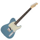 Fender Made in Japan Traditional 60s Telecaster RW LPB エレキギターフェンダーの伝統的な楽器製作の美学と日本の洗練されたクラフトマンシップを融合することで導き出されたMade in Japan Traditionalシリーズ。フェンダーの正統なDNAが、確かなMade in Japanクオリティで蘇ります。Made in Japan Traditional 60s Telecasterはグロスフィニッシュのバスウッドボディを採用。21本のヴィンテージスタイルフレットを装備した9.5インチラジアスの”U”シェイプメイプルネックがTraditionalシリーズならではのクラシカルな演奏製を提供します。3つのスレデッドスチールサドル付きヴィンテージスタイルTeleブリッジ、そしてTraditionalシリーズのために選定されたオリジナルピ ックアップはリアルで音楽的なヴィンテージトーンを奏でます。細めに設計されたナット幅は日本のプレイヤーにも弾きやすい仕様となっています。堅実なギタークラフトマンシップと、プレイヤーのニーズに柔軟に対応する答えが、本シリーズに反映されています。【Spec】Country Of Origin：JPボディ：Basswoodボディフィニッシュ：Gloss Polyesterボディシェイプ：Telecasterネック：Mapleネックフィニッシュ：Gloss Urethaneネックシェイプ："U" Shapeスケール：25.5" (648 mm)フィンガーボード：Rosewoodフィンガーボードラジアス：9.5" (241 mm)フレットナンバー：21Frets Size：Vintageナット：Boneナット幅：1.615" (41.02 mm)ポジションインレイ：White Dotブリッジピックアップ：Vintage-Style Single-Coil Teleネックピックアップ：Vintage-Style Single-Coil Teleコントロール：Master Volume, Master Toneピックアップスイッチ：3-Position Blade: Position 1. Bridge Pickup, Position 2. Bridge and Neck Pickups, Position 3. Neck Pickupピックアップコンフィギュレーション：SSブリッジ：3-Saddle Vintage Style Tele with Threaded Steel Saddlesハードウェアフィニッシュ：Nickel/Chromeチューニングマシーン：Chrome Die-Castピックガード：3-Ply Mint Greenコントロールノブ：Knurled Flat-Topカラー：Lake Placid Blue