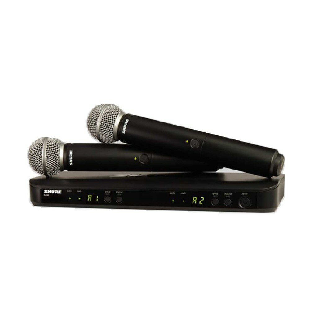 SHURE BLX288/SM58 デュアルチャンネル ハンドヘルド型 ワイヤレスシステム