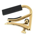 SHUBB C5g CAPO ROYALE GOLD バンジョー用 カポタストゴールドのような輝きを放つ、ハイテックチタン仕上げの「CAPO ROYALE」シリーズ。耐久性に劣るゴールドメッキの難点を克服し、美しさと共に長年にわたり愛用していただける耐久性を併せ持つハイテックチタン仕上げ。金色の輝きを再現したゴールドカラー。■banjo capo指板の湾曲（アール）がフラットなバンジョー向け。・約36mm・約48g