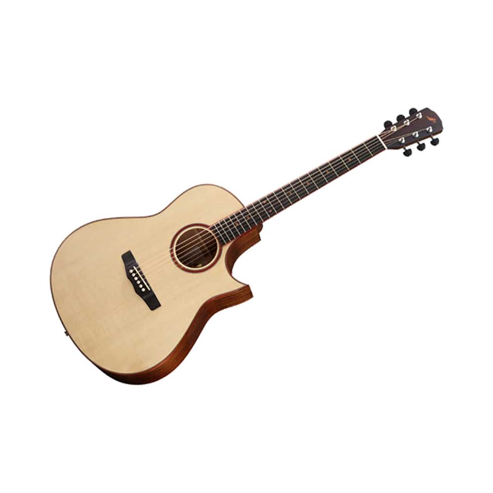 MORRIS S-86 II NAT アコースティックギター2011年限定モデルとして販売され、好評だったS-86がブラッシュアップしレギュラーモデルS-86IIとして登場。スプルース＆マホガニー材をボディに使用し、好評を得た楽器部分の基本スペックはそのままに、バインディング等を木工装飾とし、よりウッディ感のある仕上がりとなっています。＜Specs＞ボディスタイル：クラシカル・オーディトリゥムカッタウェイ形状：フローレンタイン表甲：シトカスプルース単板表甲ブレイシング：XX（HT）裏甲/側板：マホガニー単板/マホガニー単板裏甲ブレイシング：X指板：エボニー指板幅（ナット部）：44.0mmネック材：マホガニーヘッドインレイ：なしペグ：GOTOH/SG381-B20CRポジションマーク：ドット（KOA材）弦長：652mm出荷時標準弦：Dunlop DAP1254ナット材：TUSQサドル材：TUSQフォークピン：TUSQブリッジ：エボニーピックアップシステム：なしプリアンプコントロール：なしフィニッシュ/カラー：グロス/NATケース：Hardcaseカラー略語：NAT ナチュラル