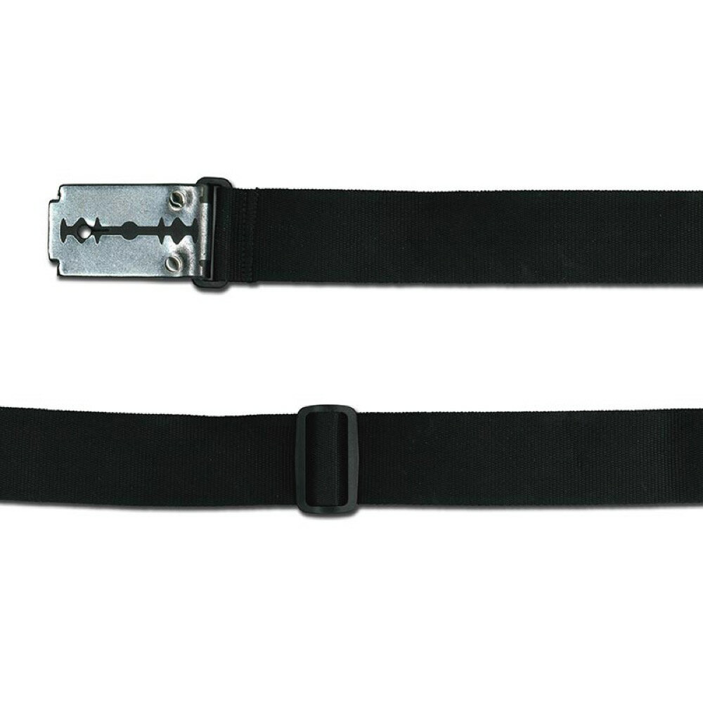 RENEGADE Razor Blade Ends Black Webbing ギターストラップ