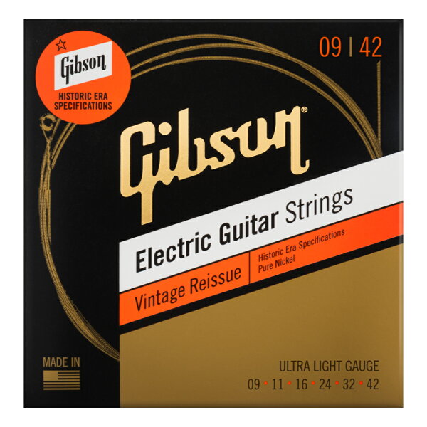 GIBSONSEG-HVR9VintageReissueUltra-Lightエレキギター弦