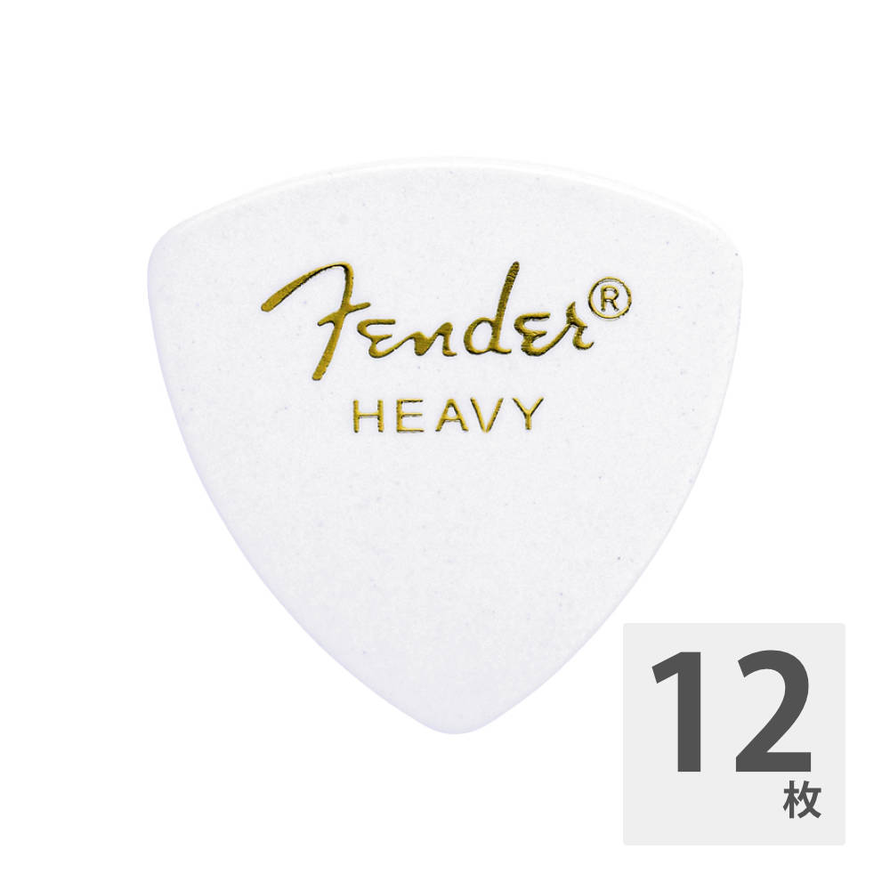 フェンダー ギターピック 12枚 セット ヘビー 346 Shape White Heavy Fender