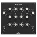 BEHRINGER 914 FIXED FILTER BANK モジュラーシンセサイザー ユーロラック フィルターバンクモジュール＜特長＞・70年代ビンテージサウンドの914フィックスドフィルターバンクモジュール・「Modular 55」シリーズのディスクリートI / O回路を確実に再現・125 Hz〜5.6 kHzの12個のアクティブバンドパスフィルター・ローパスおよびハイパスフィルター・デュアル入力および出力ジャック・ユーロラックの仕様：28HP、60mA +12V、70mA -12V・イギリスで設計および開発■Modular Synthesis 初期のSystem 55、35、および15のシンセモジュールは70年代初期にリリースされましたが、組み合わせて行くと非常に高価になる傾向にありました。 また当時のオペアンプは非常に高コストで、それらは主にすべてディスクリートトランジスタによる設計でした。 しかしディスクリート回路はモジュールに独特のサウンドを与え、キース・エマーソン、スティービー・ワンダー、タンジェリン・ドリームなどの多くのアーティストによって使用され最高の録音作品を我々に届けてくれました。 モジュラーシンセは、エレクトロニックミュージックの画期的な発明であり、今日ではさらに製品のクオリティーが向上しています。■914 FIXED FILTER BANK 世界で最も有名なポップ、ロック、ジャズミュージシャンが使用する70年代の「モジュラー55、35、15」シリーズの回路をビンテージなサウンドで忠実に再現。 ミュージシャンは、非常に手頃な価格で標準ユーロラックケースに収まるユニークなシンセサイザーシステムを構築できるようになりました。 好みのモジュールを組み合わせて自分だけのユニークなシンセを作ったり、 床から天井まで部屋を埋め尽くすシンセフリーク最大の夢を満たす多くのモジュールがラインナップされています。■Band Pass Filters 914は、125 Hz〜5.6 kHzの範囲の12個のアクティブバンドパスフィルターを搭載し、ローパスフィルターとハイパスフィルターも追加されているため、ユーザーは各周波数のゲインを調整して、信号の音色とレゾナンスを自由にコントロール出来ます。■Dual Input and Output Jacks デュアル3.5 mm入出力ジャックから914を他のモジュールとミックスします。 入力は並列に配線されているため、信号ソースをフィルター処理し、フィルター処理されていない信号を別のモジュールに同時に受け渡すことができ、出力は2つの異なる信号を別々のモジュールに送信可能です。■Eurorack Ready 914 FIXED FILTER BANKのインストールは、標準のEurorackケースに収まるように設計されている為、非常に簡単です。 電源ケーブルを電源に接続し付属のネジを使用してモジュールを組み込みます。 これだけで型番を他のシンセモジュールとミックスして、独自のセットアップを実現できます。 ■3年間の保証延長制度べリンガー製品は1年保証。さらにべリンガーのホームページでお客様自身でご登録頂くと保証が3年に延長されます。＜仕様＞インプット： 3.5 mm×2、パラレルジャック、AC結合インピーダンス：30kΩ、アンバランス最大入力レベル：+20 dBu @ 1 kHz、出力2 x 3.5 mmパラレルジャック、AC結合インピーダンス：＜600Ω、アンバランス最大出力レベル：+10 dBuローパスフィルター：ロータリーノブ×1スロープ：24 dB/oct.フィルターバンク：ロータリーノブ×12タイプ：バンドパスフィルター周波数帯域：125、175、250、350、500、700、1000、1400、2000、2800、4000、5600 Hzレベル調整：-3〜-80 dB、調整可能、Q 7ハイパスフィルター：ロータリーノブ×1ピーク周波数：7.5 kHzスロープ：24 dB/oct.歪み率： ＜ 0.1% @ 1 kHz, 0 dBuノイズ： ＜ -80 dBu, 22 Hz to 22 kHz電流：60 mA (+12 V), 70 mA (-12 V)寸法：42 x 142 x 129 mmラックユニット：28 HP質量：0.26 kg