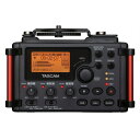 TASCAM DR-60DMKII カメラ用リニアPCMレコーダー/ミキサーカメラでの動画撮影を高音質に。ミキサー統合型カメラ用リニアPCMレコーダー。『DR-60DMKII』は、DSLR(デジタル一眼レフカメラ)やビデオカメラの動画撮影時に使用することで、より高音質な動画撮影を可能にするミキサー統合型の4トラック リニアPCMレコーダーです。TASCAMが長年培ってきたプロフェッショナル向けのオーディオレコーダー技術を投入し、高音質と動画撮影での利便性を両立しました。 編集時の音合わせを容易にする多彩なスレートトーンジェネレーター動画用の音声収録に最適な機能として、編集時の音合わせを容易にするスレートトーン機能を搭載。スレートボタンを押して、手動でスレートトーンを録音できるだけでなく、録音開始時に自動的にスレートトーンを録音するオートトーン機能も搭載しました。本体形状もカメラとの取り付けを考慮し、底面の三脚穴、天面の三脚ネジアダプターにより、三脚とカメラの間に設置することができる構造となっています。カメラ取り付け時の軽量化を考慮してボディ素材には軽量のプラスチックを採用していますが、内部をリブ構造とすることで、軽量化と同時に高い強度を実現。加えて、本体の横幅を一般的なDSLRの横幅と同等の133mmに抑えることで、DSLRの操作性に配慮したデザインを採用しています。TASCAM独自のHDDAマイクプリアンプを搭載で高音質化設計を実現高音質設計としては、入力音を増幅するプリアンプにはEIN（等価入力雑音）-120dBuを誇る独自のHDDA(High Definition Discrete Architecture)回路を搭載。プロ用コンデンサーマイクのためのファントム電源に加え、ミキサー等からの信号を入力する+4dBuラインレベルにも対応するXLR/TRS入力を2系統装備するほか、一般のビデオカメラ用マイクに対応するステレオミニジャック入力も装備し、合計4CHの同時入力が可能です。更に『DR-60DMKII』では、より小さい音の録音に対応するため、""HI+PLUS""ゲイン設定を新たに追加。従来のトリム最大値から更に+12dBのレベル引き上げが可能です。最大4チャンネルの同時録音仕様で様々な録音シーンに対応レコーダー部は、最大4チャンネルの同時録音に対応し、5つの動作モードにより、ショットガンマイクによるシンプルなモノラル録音から、ショットガンマイクと臨場感を演出するアンビエンスマイクとを組み合わせた高度なマルチトラック録音まで、様々なシチュエーションに対応します。また、CAMERA OUTを使えば、『DR-60DMKII』をミキサーとして使用し、DSLRの音声トラックにミキシングされた音声を録音することも可能です。レベルの違うHIGH/LOW二つの出力端子を装備しており、入力レベルの異なる様々な機種のカメラに幅広く対応します。4トラックレコーダーとミキサー機能を統合した『DR-60DMKII』は、DSLRやビデオカメラによるプロモーションビデオやドラマ収録などの撮影において、高音質と高い利便性を提供する動画撮影用ソリューションです。【機能一覧】記録メディアに汎用性が高く扱いやすいSD/SDHCカードを採用最大同時録音トラック数：4トラック録音モード：MONO、STEREO、DUAL MONO、DUAL ST、4CH録音フォーマット：16/24bit、44.1/48/96kHz (WAV/BWF)TASCAM独自の高音質HDDAマイクプリアンプ搭載1/L、2/R、3-4入力はそれぞれ独立した録音レベル調整が可能"HI+PLUS"のゲイン設定で"High"よりもさらにトリム最大値から＋12dBレベルの引き上げが可能+4dBuラインレベル/ファントム電源(24/48V)対応XLR/TRSインプット (1/L,2/R)プラグインパワーマイク、高出力マイク対応(3-4)DSLRカメラにDR-60DMKIIでミックスされた音声を出力できるCAMERA OUT(HIGH/LOW)端子DSLRカメラの音声をDR-60DMKII経由でモニターできるCAMERA IN端子ヘッドホン端子とは独立したライン出力端子により高音質出力最大出力50mW + 50mWのヘッドホン端子三脚取り付け穴(底面)とコインで着脱可能なカメラ設置用スクリューアタッチメント(天面)を装備操作面の保護とショルダーベルト取り付け機能を兼ね備えたハンドルを前面左右に装備トランスポートボタン、SLATEボタンには操作時に音が出にくいラバーボタンを採用誤操作を防止するHOLDスイッチを装備必要な機能にすばやくアクセスできるQUICKボタン128x64ドットのバックライト付グラフィックLCDUSB 2.0によりファイルをパソコンへ高速転送可能Mini-Bタイプ USBケーブル付属単3形電池4本またはUSBバスパワー、別売のACアダプター(PS-P515U)で駆動別売り外部バッテリーパックBP-6AAによりさらなる長時間の動作が可能内部/外部バッテリーの切り換え通知別売オプション フットスイッチRC-3F、ワイヤードリモコンRC-10の接続が可能PAN、レベルを調節可能なミキサーを内蔵、4チャンネルをミックスして出力可能空調機器などの不要な低音をカットする3段階のローカットフィルター(40/80/120Hz)過大入力を自動的に調整するリミッター機能(1/L、2/Rではステレオリンク可能)マイク間の距離補正ができるディレイを搭載(+/-150ms)M-Sステレオマイクの使用を可能にするMSデコード機能スレートトーン挿入機能(AUTO/MANUAL)スレートトーンの長さを調節可能(0.5/1/2/3秒、スレートAUTO機能使用時)スレートトーンの挿入位置を選択可能(録音開始時/録音開始時および終了時、スレートAUTO機能使用時)ファイル名の形式をユーザーワードまたは日付のどちらかに設定可能異なるレベルで2系統の同時録音を行うことができるデュアル録音機能音声のレベルを感知して自動で録音開始・終了ができるオートレック機能録音開始操作前の音を録音できるプリレック機能自身の撮影に便利なセルフタイマーレコーディングあらかじめ設定した最大ファイルサイズに達すると、新たなファイルを作成して継続録音が可能録音中に、任意の位置でファイルを更新できるトラックインクリメント機能再生中に数秒前に戻って再生を行うジャンプバック再生機能再生音質を調整できるイコライザーを搭載ばらついた音量を均一に揃え、聴きやすくするレベルアライン機能電源OFF時の再生位置を記憶するレジューム機能1曲で最大99ポイント設定できるマーク機能(BWF対応ソフトウェアでマーク情報を活用可能)任意の位置でファイルを分割するディバイド機能RoHS対応製品【仕様説明】記録メディアSDカード(64MB〜2GB)、SDHCカード(4GB〜32GB)録音再生フォーマット WAV44.1k/48k/96k Hz、16/24ビットBWF44.1k/48k/96k Hz、16/24ビットチャンネル数4チャンネル(ステレオ×2)アナログオーディオ入力 1/L端子、2/R端子ファントム電源対応コネクターXLR-3-31 (1:GND、2:HOT、3:COLD)6.3mm(1/4")TRS標準ジャックMIC/MIC+PHANTOM選択時入力切り換えスイッチ(1/L端子、2/R端子)入力インピーダンス2kΩファントム電源48V +/-4V(10mA/CH)、24V +/-4V(10mA/CH)最大入力レベル0dBu最小入力レベル-72dBuマイク入力ゲインTRIM MAX時LOW+11dBMID+36dBHIGH+52dBHI + PLUS+64dBLINE 選択時入力切り換えスイッチ(1/L端子、2/R端子)入力インピーダンス10kΩ以上基準入力レベル+4dBu最大入力レベル+24dBu3-4端子プラグインパワー対応コネクター3.5mm(1/8")ステレオミニジャック入力インピーダンス10kΩ最大入力レベル+10dBV最小入力レベル-50dBVマイク入力ゲインTRIM MAX時LOW+3dBHIGH+26dBHI + PLUS+38dBCAMERA IN端子 コネクター3.5mm(1/8")ステレオミニジャック入力インピーダンス10kΩ基準入力レベル-10dBV最大入力レベル+6dBVアナログオーディオ出力 CAMERA OUT (LOW)端子 コネクター3.5mm(1/8")ステレオミニジャック出力インピーダンス200Ω基準出力レベル-50dBV最大出力レベル-30dBVCAMERA OUT (HIGH) / LINE OUT端子 コネクター3.5mm(1/8")ステレオミニジャック出力インピーダンス200Ω基準出力レベル-10dBV最大出力レベル+10dBVヘッドホン出力 コネクター3.5mm(1/8")ステレオミニジャック最大出力50mW + 50mWUSB コネクターMini-BタイプフォーマットUSB2.0 HIGH SPEED マスストレージクラスREMOTE コネクター2.5mm TRSジャック電源単3形電池4本(アルカリ乾電池またはニッケル水素電池)パソコンからのUSBバスパワー専用ACアダプター(TASCAM PS-P515U、別売)専用外付けバッテリーパック(TASCAM BP-6AA、別売)消費電力5.4W(最大時)電池持続時間(連続使用時)2ch WAV、44.1KHz、 16bitで録音MIC入力選択、ファントム電源未使用時※電池持続時間は、お使いの記録メディアにより記載された値から変動することがあります。DR-60D アルカリ乾電池(EVOLTA)約4時間30分ニッケル水素電池(eneloop)約5時間ニッケル水素電池(eneloop pro)約6時間DR-60D+BP-6AA アルカリ乾電池(EVOLTA)約10時間30分ニッケル水素電池(eneloop)約12時間ニッケル水素電池(eneloop pro)約14時間30分外形寸法133(W)×93.2(H)×78(D)mm(上部アダプター取付状態)質量605g(電池を含む)、510g(電池を含まず)動作温度0〜40 C付属品USBケーブル、取扱説明書(保証書付き)性能周波数特性20-20kHz +0.5/-2dB(LINE IN or MIC IN to LINE OUT、Fs44.1k/48k Hz、JEITA)20-40kHz +0.5/-3dB(LINE IN or MIC IN to LINE OUT、Fs96kHz、JEITA)歪率0.02%以下(LINE IN or MIC IN to LINE OUT Fs44.1k/48k/96k Hz、JEITA)S/N比92dB以上(LINE IN or MIC IN to LINE OUT Fs44.1k/48k/96k Hz、JEITA)等価入力雑音-120dBu以上動作条件WindowsOSWindows XP、Windows Vista、Windows 7、Windows 8、Windows 8.1CPUPentium 300MHz以上メモリー128MB 以上USBUSB2.0推奨MacintoshOSMac OS X Jaguar (V10.2)、Mac OS X Panther (V10.3)、Mac OS X Tiger (V10.4)、Mac OS X Leopard (V10.5)、Mac OS X Snow Leopard(V10.6.8)、OS X Lion(V10.7)、OS X Mountain Lion(V10.8)、OS X Mavericks(10.9)CPUPower PC、iMac、G3、G4 266MHz以上メモリー64MB以上USBUSB2.0推奨