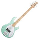 Sterling By Musicman SUB STINGRAY RAY5 MINT GREEN 5弦エレキベースS.U.B.シリーズ スティングレイ 5弦StingRay Ray5シリーズは、9Vアクティブプリアンプ、低ノイズハムバッカーピックアップ、ヘビーデューティーブリッジを備えています。Model：RAY5Body Wood：BasswoodBody Color：Mint Green (MG)Bridge：Fixed BridgePickguard：WhiteScale Length：34" (86.4cm)Neck Radius：12" (30.5cm)Frets：22 Frets, MediumNeck Width：1.77"(45mm) at NutNeck Wood：Hard MapleFingerboard：Hard MapleFret Markers：Black/White Dot MarkersTuning Machines：Open GearTruss Rod：Single ActionNeck Attachment：6 BoltsControls：2-band Active PreampSwitching：N/APickups：H - 1 Ceramic HumbuckerStrings：.45-1.25Gig Bag：N/A