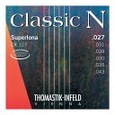 Thomastik-Infeld CR127 Classic N Series 27-43 クラシックギター弦2種類のベース（E,A,D）スタイルからお好みのサウンドを選べる耐久性のあるナイロン弦、それがClassic Nシリーズです。ひとつは銅に銀のメッキを施したラウンドワウンド弦（CR127）、またはクロームスティールのフラットワウンド弦です。Classic Nシリーズは非常に演奏し易い弦であり、初心者や練習用の弦としてお勧めです。1st E Plain Nylon .0272nd B Plain Nylon .0313rd G Plain Nylon .0394th D Silverplated Copper Round Wound .0305th A Silverplated Copper Round Wound .0356th E Silverplated Copper Round Wound .043