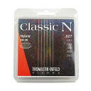 Thomastik-Infeld CR128 Classic N Series 27-43 クラシックギター弦2種類のベース（E,A,D）スタイルからお好みのサウンドを選べる耐久性のあるナイロン弦、それがClassic Nシリーズです。ひとつは銅に銀のメッキを施したラウンドワウンド弦（CR127）、またはクロームスティールのフラットワウンド弦です。Classic Nシリーズは非常に演奏し易い弦であり、初心者や練習用の弦としてお勧めです。1st E Plain Nylon .0272nd B Plain Nylon .0313rd G High Density Fiber .0334th D Silverplated Copper Round Wound .0305th A Silverplated Copper Round Wound .0356th E Silverplated Copper Round Wound .043