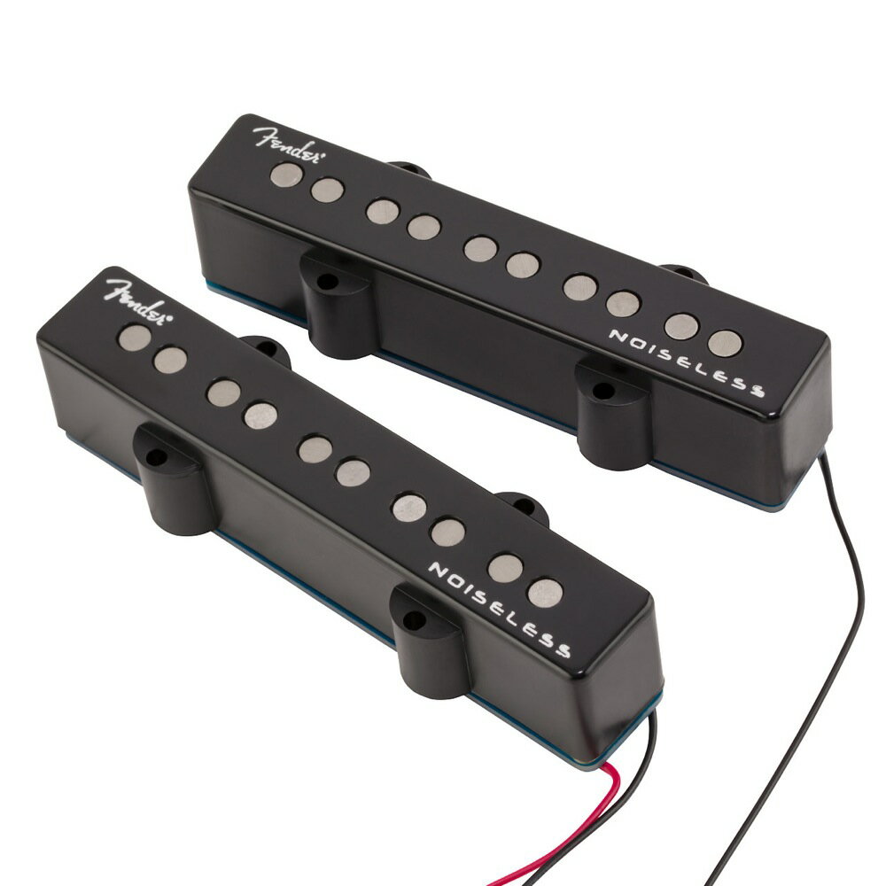 Fender Ultra Noiseless Jazz Bass V 5-String Pickup Set 5弦 エレキベース用 ピックアップ※パーツの取り扱いには、相応の技術と知識が必要になります。自己責任にて取り扱い可能な方のみ、ご検討下さい。取り付け時に起った、楽器及びパーツの破損・損傷等につきましては当店は保証出来ません。あらかじめご了承下さい。フェンダーの先進性と革新性を象徴するFender Ultra Noiselessピックアップは、より生き生きとしたサウン ドを実現する新しいコイルワインド技術を採用し、スタックSingle-Coilデザインに革新をもたらしました。ポリゾルワイヤーとAlnico 5マグネットのコンビネー ションによりJazz Bass V特有のクリアな高域、パンチ、そしてうねりのあるトーンを提供します。Ultra Noiseless Jazz Bass Vピックアップはパッシブ/アクティブの両回路に対応し、クリアでオープンなサウンドを提供します。Cover Color: BlackDC Resistance: Neck: 15.8 - 16.4k, Bridge: 16.5 - 17.1kInductance: Neck: 5.3k, Bridge: 6.6Lead Wire: Vinyl-coveredMagnet Type: Alnico 5Magnet Wire: Polysol-coatedPole Pieces: FlatConfiguration: SS